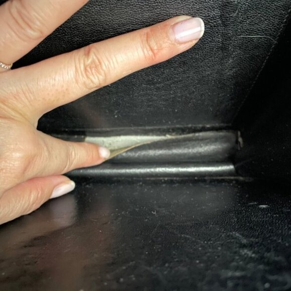 Vintage Gucci Black Leather Convertible Shoulder Bag / Clutch - Medium 🇮🇹 - Picture 9 of 11